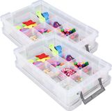 Whitefurze Allstore Opbergbox - 3 pièces - 5,5 litres - Transparent - Plastique - 39 x 25 x 9 cm