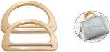 Poignées en bois pour sacs - Set de 4 - Poignées en bois forme D