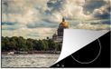 Merkloos KitchenYeah® Inductie beschermer 77x51 cm - Panoramisch beeld Izaäkkathedraal in St. Petersburg - Inductie kookplaat accessoire