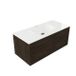 Saniclass Holz Frame Badkamermeubelset - 100x45x41.5cm - Flow solid surface wastafel wit - 1 wasbak - 1 kraangat - 1 lade - mat eiken charcoal (hout) SW1420770/SW1174115
