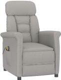 vidaXL Massagestoel Lichtgrijs 96.5 x 70.5 x 95 cm Microvezel