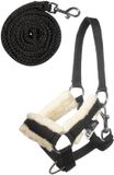 HKM Halster en Halstertouw voor Stokpaard - Hobby Horseing - Zwart