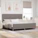 Maison Exclusive - Lit cadre avec tête de lit taupe 200 x 200 cm, tissu