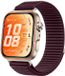 By Qubix Qubix Nylon ribbelbandje Aubergine voor Huawei Watch Fit 5 / 4 / 3