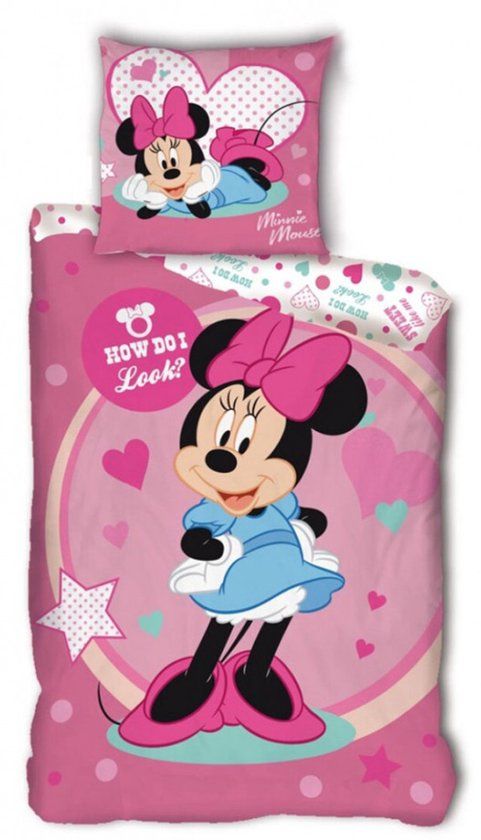 4KidsOnly Disney Minnie Mouse Dekbedovertrek How do I Look? - 140 x 200 cm - Polyester