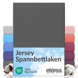 etérea Himmlische Qualität etérea Comfort Jersey hoeslaken 180x200-200x200 cm - 100% katoen - Antraciet