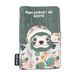 LES DÉGLINGOS Beschermer voor gezondheidsboek (Chillos de Luiaard) – klittenbandsluiting – 25 x 18 cm – knuffeldier voor baby's – ultrazacht – cadeau-idee – gerecyclede vulling
