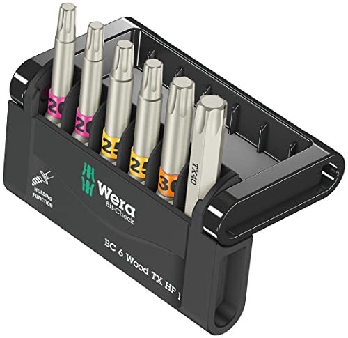 Wera - 05056470001 - Bit assortiment, Bit-Check 6 Wood TX HF 1, 6-delig