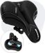 Voltano Fietszadel Essence - Zwart - Unisex - Breed - Premium Gel Zadel