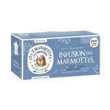 Les 2 Marmottes Thee van marmot dieren, 30 zakjes – linde en Verbena – welzijn en ontspanning – gemaakt in Frankrijk – zonder extra aroma's – 46 g