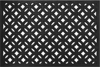 Merkloos Relaxdays Deurmat Rubber Geometrisch 60x40 cm Antislip Zwart