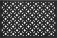 Merkloos Relaxdays Deurmat Rubber Geometrisch 60x40 cm Antislip Zwart