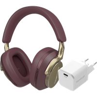 Bowers & Wilkins PX8 Rood + BlueBuilt Power Delivery Oplader met Usb C Poort 20W Wit