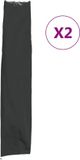 vidaXL Housse de parasol 2 pièces 136x25/23,5 cm Tissu Oxford 420D Noir
