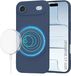 Techsuit Hoesje geschikt voor Apple iPhone Air - Soft Flex Silicone Back Cover - Geschikt voor MagSafe - Navy Blue