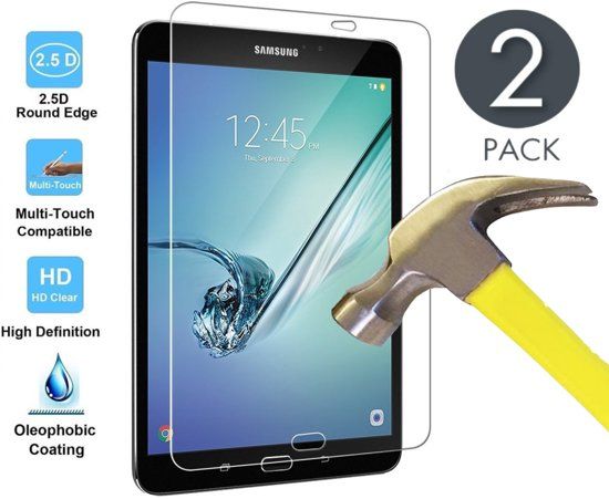 iCall 2x Samsung Tab S3 9.7 - Tempered Glass Screen protector - Screenprotector Transparant 2.5D 9H Gehard Glas