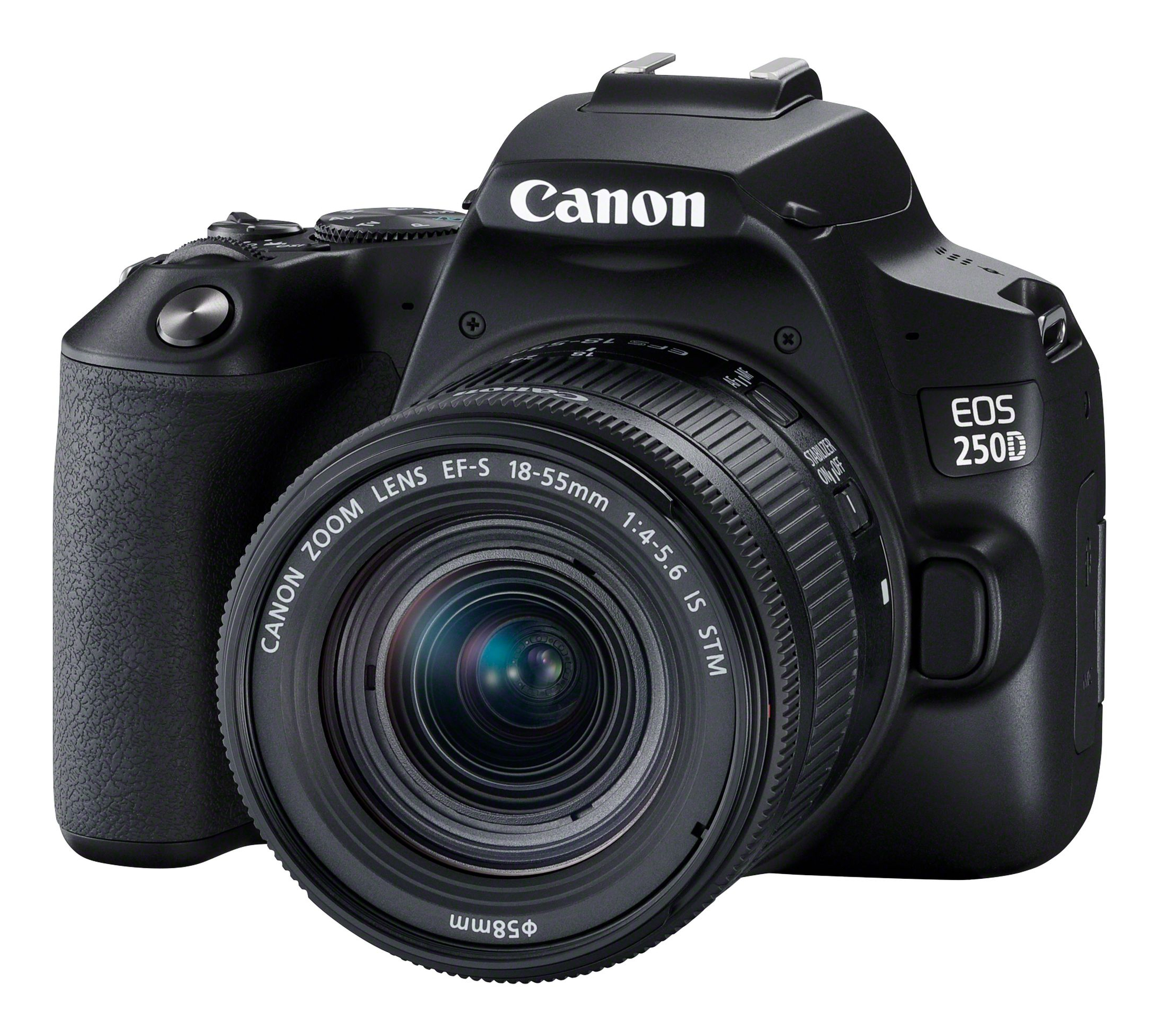 Canon EOS 250D + EF-S 18-55mm f/4-5.6 IS STM SLR Camera Kit - Zwart