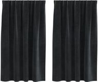vidaXL Gordijnen 2 stuks Zwart 140 x 140 cm Fluweel