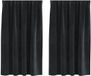 vidaXL Gordijnen 2 stuks Zwart 140 x 140 cm Fluweel