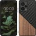 kwmobile Houten Back Cover voor Xiaomi Redmi Note 12 Pro+ 5G / Note 12 Pro Plus 5G - Donkerbruin/Zwart
