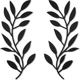 Unyqoos® Stijlvolle metalen wanddecoratie set van 2 voor interieur en exterieur
