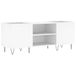vidaXL Armoire pour disques 121x38x48 cm bois de placage blanc