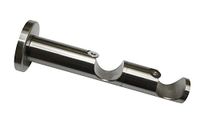 GARDINIA Combi-beugel 2-Run Open voor Ø 25/25 mm roestvrij staal Optiek 8/6 cm