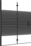 vidaXL Douchewand - Inklapbaar - 120x140 cm - Zwart