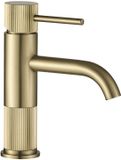 Rea - Lungo Stripe - Wastafelkraan - Geborsteld Goud
