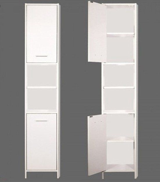 Somultishop Badkamerkast met legplanken afm. 185 x 30 x 30 cm
