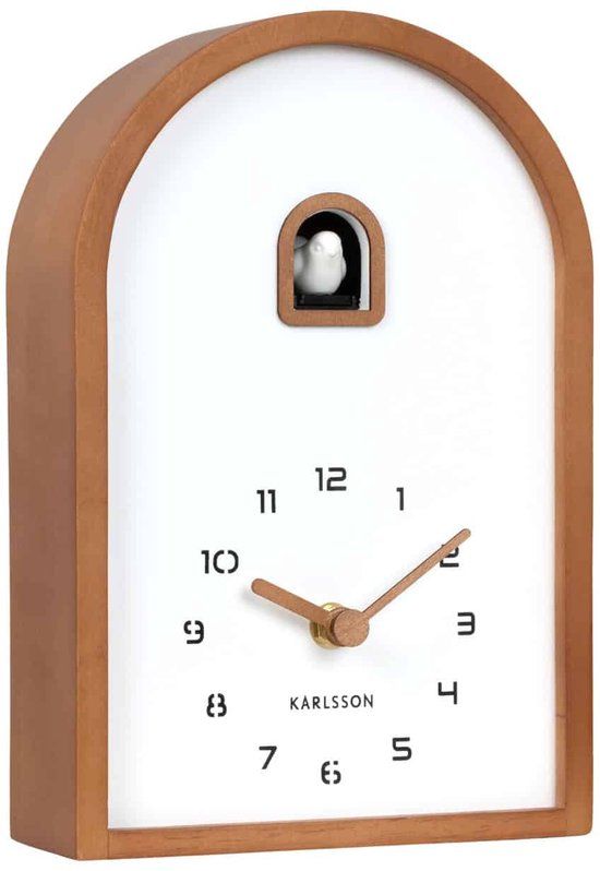 Karlsson Wandklok Curva Cuckoo - Donker hout - 6.4x16.8x24.8cm