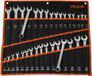 VEVOR 32-Delige Steeksleutelset (Sae & Metrisch), Combinatiesleutelset (12-Punts) Met Oprolbare Etui, Combinatiesleutelset Van Koolstofstaal, voor Algemene Autoreparaties.