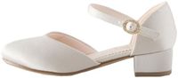 Next Meisjes Feestelijke schoenen met laag hakje, bandje en brede pasvorm Naturel