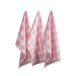 DII Buffalo Check Kitchen Collection Set van 3 keukendoeken in klassieke boerderijstijl, 50,8 x 76,2 cm, roze en wit