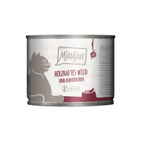 MjaMjaM Natvoer - Blik Adult Cat - Wild en konijn met bosbes - 6 x 200 g
