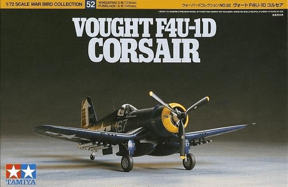 tamiya 1:72 60752 Vought F4U-1D Corsair Plastic kit