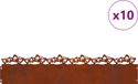 Bordures de pelouse 10 pcs 103 x 0,05 x 22 cm acier résistant aux intempéries
