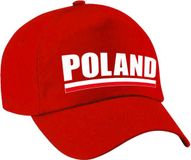 Bellatio Decorations Poland supporters pet rood voor dames en heren - Polen landen baseball cap - supporter accessoire