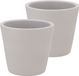 DK Design Bloempot/plantenpot - 2x - Vinci - lichtgrijs mat - D13 x H15 cm