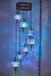 Halay Turkse Lamp Hanglamp - Mozaïek Lamp Blauw - 7 Bollen - Authentiek Handgemaakt Kroonluchter