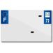 Top Plaq Blanco PVC nummerplaatstrip Top Plaq 72