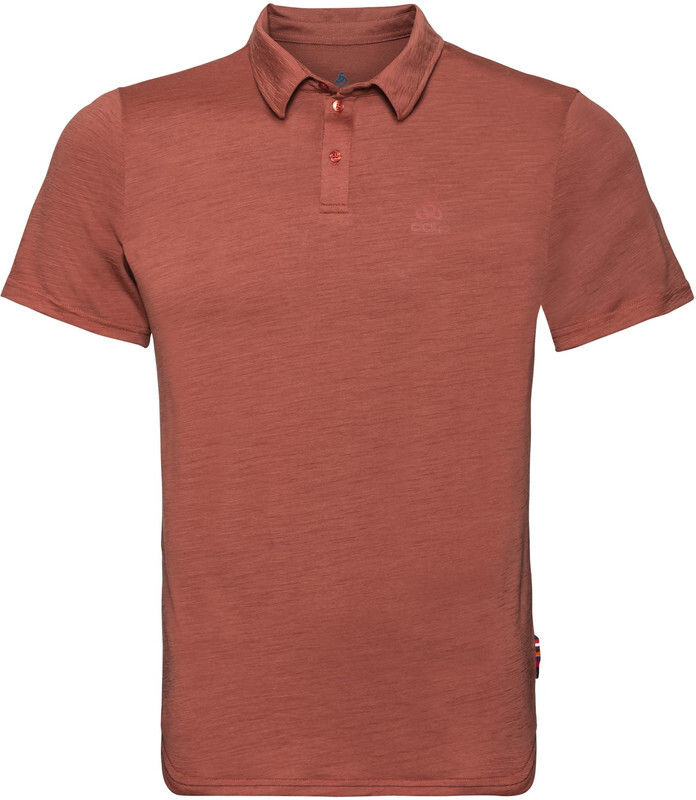 ODLO Ceramiwool t-shirt Heren rood S 2019 Poloshirts