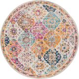 Surya Ines rond vloerkleed vintage oosters oranje 160 cm
