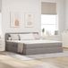 Maison Exclusive - lit de rangement LED avec matelas, couleur taupe, 180 x 200 cm, avec revêtement en tissu