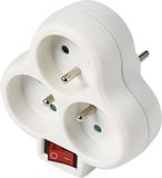 Erard DOMINO 3X16A TRIANGLE + INTERRUPTEUR EN BLISTER 728360