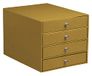 RHODIA 194568C - Ladenbox met 4 Laden Goud