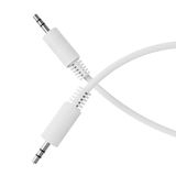 HDSupply Aux-kabel, 0,25 m jack-kabel, 3,5 mm stereo jack audio 3-polig, audiokabel voor hoofdtelefoon, soundbar, tv, auto, radio, wit