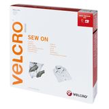 Velcro klittenband om te naaien met haken en lussen 20 mm x 5 m wit