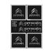 Citroen Racing officiële stickers met 6 logo's, zwart