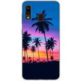 1001 coques Samsung Galaxy A20/A30 Palmiers colores bedrukt siliconen hoesje